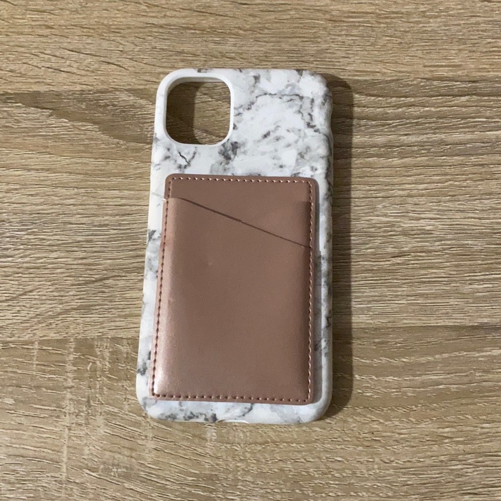 iPhone case with small wallet pocket